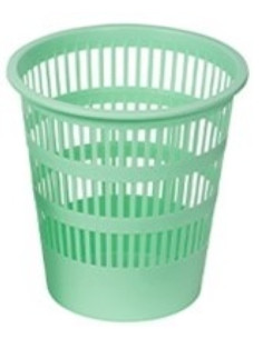 PAPELERA PLASTICO REJILLA FAIBO 12 L VERDE PASTEL