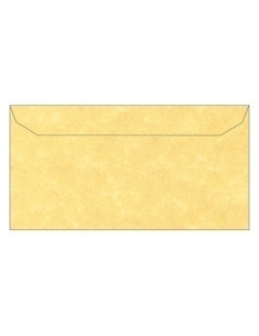 PAQUETE de  5 SOBRES APLI 110x220  95g PERGAMINO DORADO