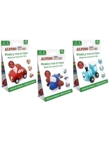 PASTA MODELAR ALPINO MAGIC DOUGH DIY 40 gr TRANSPORT SURTIDO EXPOSITOR DE 15
