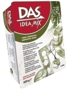 PASTA MODELAR DAS IDEA MIX Verde travertino Pastilla 100 g