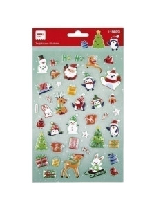 PEGATINAS APLI ADVIENTO PAPA NOEL 1H