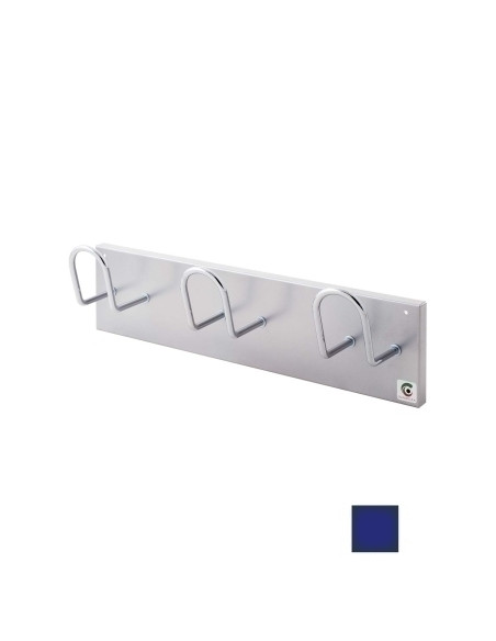 PERCHERO PARED CLINDRO H-13 3 COLGADORES AZUL
