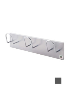 PERCHERO PARED CLINDRO H-13 3 COLGADORES GRAFITO