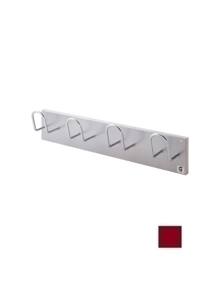 PERCHERO PARED CLINDRO H-14 4 COLGADORES BURDEOS