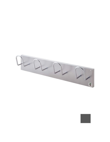 PERCHERO PARED CLINDRO H-14 4 COLGADORES GRAFITO