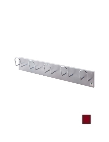 PERCHERO PARED CLINDRO H-15 5 COLGADORES BURDEOS