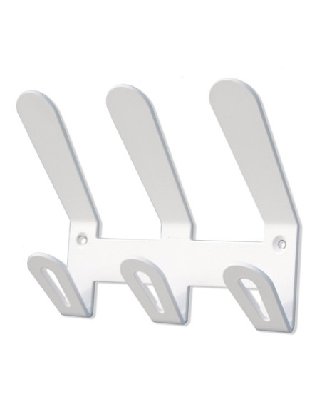 PERCHERO PARED EC02 3 COLGADORES COLOR BLANCO