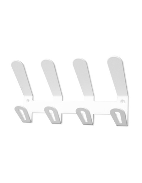 PERCHERO PARED EC02 4 COLGADORES COLOR BLANCO