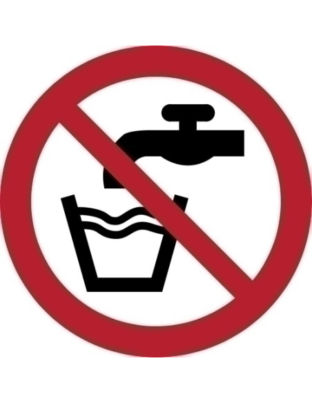 PICTOGRAMA JALEMA  AGUA NO POTABLE  Ø200 mm BOLSA DE 1
