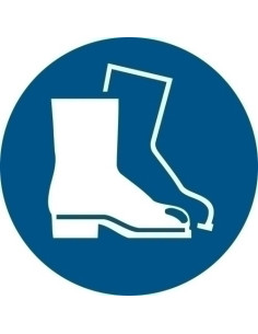PICTOGRAMA JALEMA  CALZADO DE SEGURIDAD OBLIGATORIO  Ø200 mm BOLSA DE 1