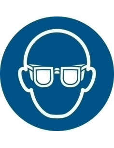 PICTOGRAMA JALEMA  GAFAS DE PROTECCION OBLIGATORIO  Ø200 mm BOLSA DE 1