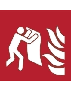 PICTOGRAMA JALEMA  MANTA ANTI FUEGO  200x200 mm BOLSA DE 1