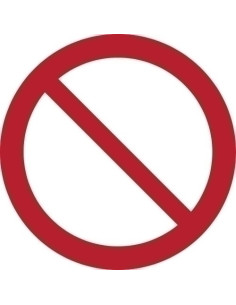 PICTOGRAMA JALEMA  PROHIBICION GENERAL  Ø200 mm BOLSA DE 1