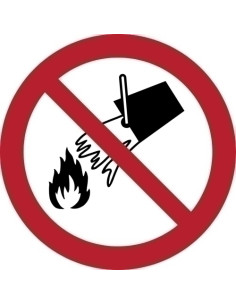 PICTOGRAMA JALEMA  PROHIBIDO EXTINGUIR FUEGO CON AGUA  Ø200 mm BOLSA DE 1