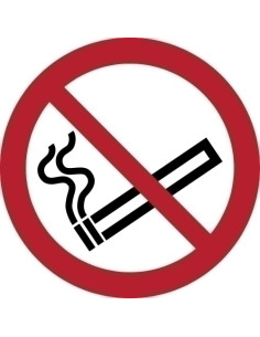 PICTOGRAMA JALEMA  PROHIBIDO FUMAR  Ø100 mm BOLSA DE 1