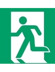 PICTOGRAMA JALEMA  SALIDA DE SEGURIDAD A LA IZQUIERDA  200x200 mm BOLSA DE 1