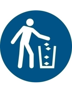 PICTOGRAMA JALEMA  USAR PAPELERA  Ø200 mm BOLSA DE 1