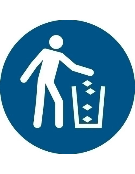 PICTOGRAMA JALEMA  USAR PAPELERA  Ø200 mm BOLSA DE 1