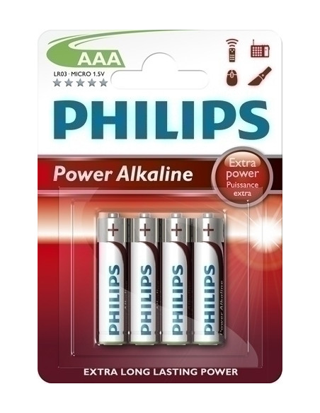 PILAS PHILIPS LR03 SUPER ALCALINA BLISTER DE 4