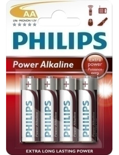 PILAS PHILIPS POWERLIFE LR06 SUPER ALCALINA BLISTER DE 4