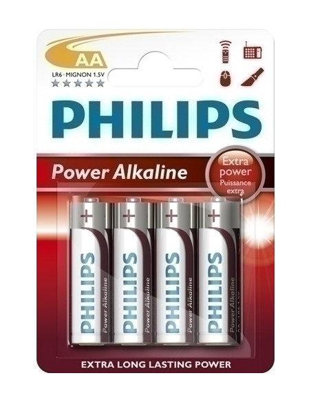 PILAS PHILIPS POWERLIFE LR06 SUPER ALCALINA BLISTER DE 4