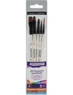 PINCEL DALER ROWNEY GRADUATE CLASSIC MANGO CORTO BLISTER DE 5