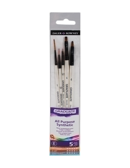 PINCEL DALER ROWNEY GRADUATE MANGO CORTO BLISTER DE 5