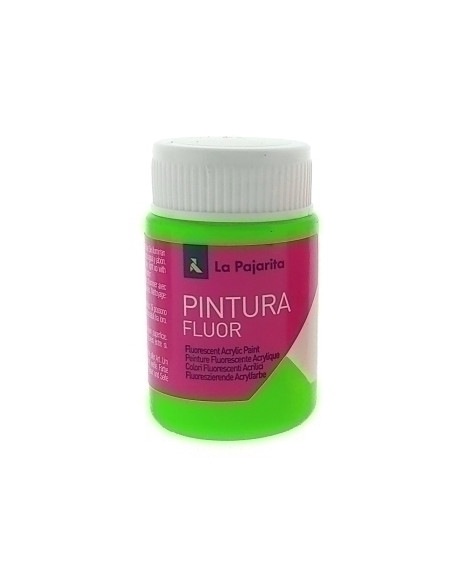 PINTURA  ACRILICA LA PAJARITA 35 ml  FLUORESCENTE VERDE CESPED F-05