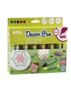 PINTURA 3D APLI DECOR PEN ESTUCHE de 6