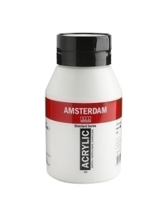 PINTURA ACRILICA AMSTERDAM 1000 ml bote BLANCO TITANIO