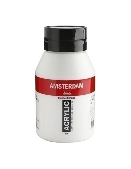 PINTURA ACRILICA AMSTERDAM 1000 ml bote BLANCO TITANIO