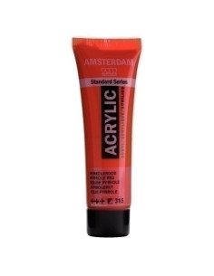 PINTURA ACRILICA AMSTERDAM 20 ml tubo ROJO PYRROLE