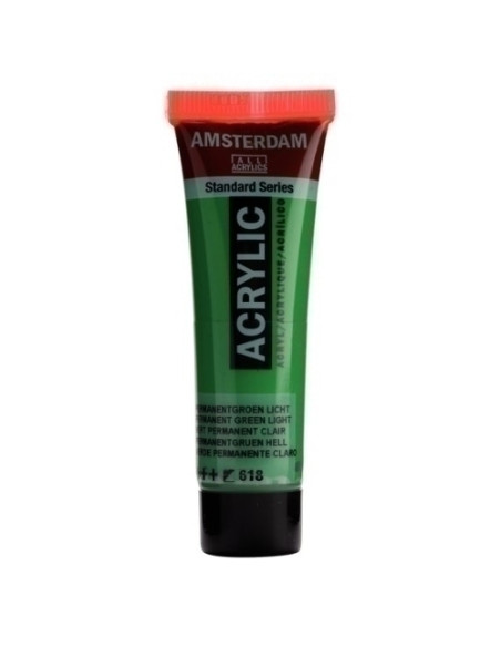 PINTURA ACRILICA AMSTERDAM 20 ml tubo VERDE PERMANENTE CLARO