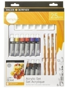 PINTURA ACRILICA DALER ROWNEY 12 ml Tubo SET de 25