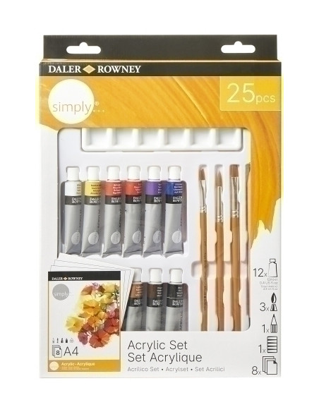 PINTURA ACRILICA DALER ROWNEY 12 ml Tubo SET de 25