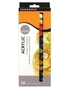 PINTURA ACRILICA DALER ROWNEY 12 ml bote ESTUCHE DE 12