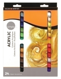 PINTURA ACRILICA DALER ROWNEY 12 ml bote ESTUCHE DE 24