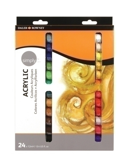 PINTURA ACRILICA DALER ROWNEY 12 ml bote ESTUCHE DE 24