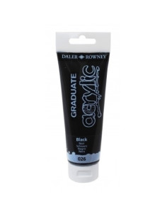 PINTURA ACRILICA DALER ROWNEY GRADUATE 120 ml tubo NEGRO