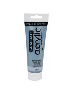 PINTURA ACRILICA DALER ROWNEY GRADUATE 120 ml tubo SILVER
