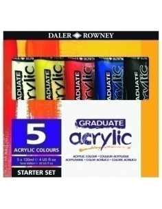 PINTURA ACRILICA DALER ROWNEY GRADUATE 120 ml ESTUCHE DE 5 SURTIDO