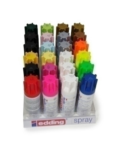 PINTURA ACRILICA EDDING PERMANENT SPRAY 200 ml EXPOSITOR DE 24