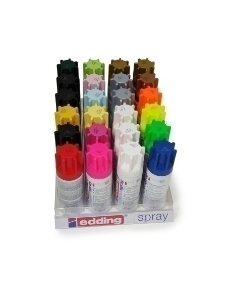 PINTURA ACRILICA EDDING PERMANENT SPRAY 200 ml EXPOSITOR DE 24