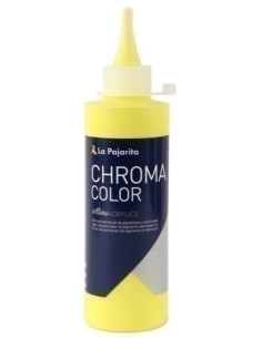 PINTURA ACRILICA LA PAJARITA CHROMA COLOR 20 ml AMARILLO LIMON AZO PRIMARIO CC-01