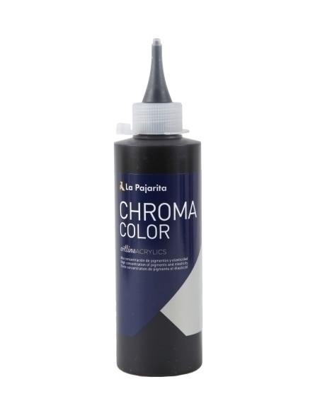 PINTURA ACRILICA LA PAJARITA CHROMA COLOR 20 ml NEGRO DE HUMO CC-32