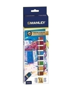 PINTURA ACRILICA MANLEY 12 ml ESTUCHE de 12