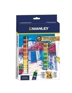 PINTURA ACRILICA MANLEY 12 ml ESTUCHE de 24