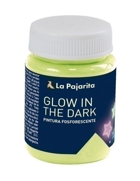 PINTURA LATEX LA PAJARITA FOSFORESCENTE 75 ml bote AMARILLO