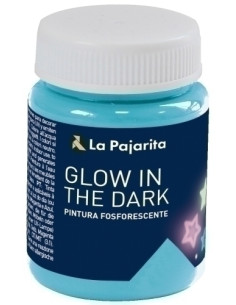 PINTURA LATEX LA PAJARITA FOSFORESCENTE 75 ml bote AZUL