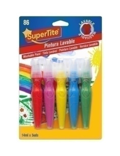 PINTURA LAVABLE SUPERTITE 14ml BLISTER DE 5 UNIDADES